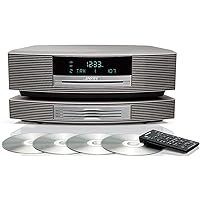 Bose Wave Music System with Multi-CD Changer - Titanium Silver, Compatible with Alexa Amazon Echo