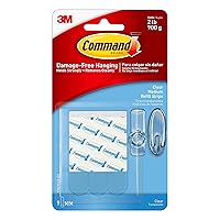 Medium Clear Hooks, 9 Refill Strips, 9 Count