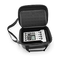 CASEMATIX Travel Case Compatible with Zoom Podtrak P4 Podcast Recorder and Podcast Accessories with Padded Foam Interior and Shoulder Strap, Case Only