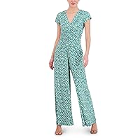 Vince Camuto womens Printed Twist Front JumpsuitCasual Dress