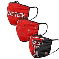 FOCO NCAA unisex-adult College Face Cover - Adult - 3 Pack