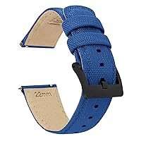 BARTON Sailcloth Quick Release Premium Nylon Weave Choice of Color and Width 18mm, 19mm, 20mm, 21mm, 22mm, 23mm, 24mm