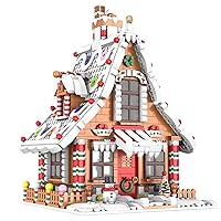 Christmas Gingerbread House Kit Building Block Set Toys, ​with Led Light, Christmas Tree, Christmas Gift for Advent Calendar 2024 (1620 PCS)