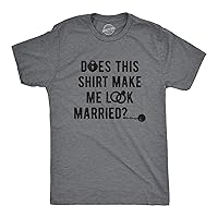 Crazy Dog T-Shirts Mens Does This Shirt Make Me Look Married T Shirt Bachelor Party Gift for Groom