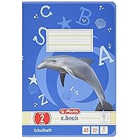 A5 Exercise Book 2 Lines, Wood-Free Paper 80 g/m²; 32 Sheets White
