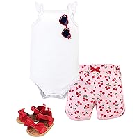 Little Treasure Unisex Baby Cotton Bodysuit, Pant and Shoe Set