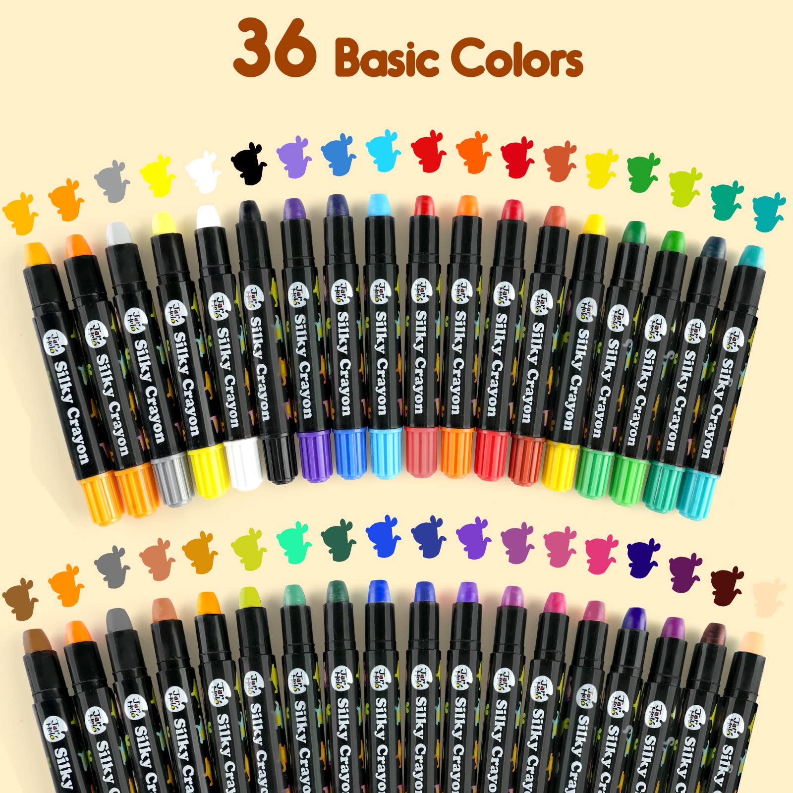 Jar Melo 12 Colors Washable Crayons; Non Toxic; 3 In 1 Effect (Crayon-  Pastel- Watercolor), Twistables Gel Crayons; Art Tools; Silky Crayons