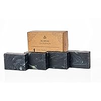 Handmade Bar Soap - Organic Essential Oils with Hemp Seed Oil - Vegan Soap Bar - Face and Body - Gifts - Made in USA - 4.5 Ounces Bundle of 8 - Activated Charcoal - Feminine