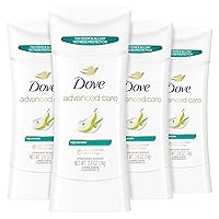 Dove Advanced Care Antiperspirant Deodorant Stick Rejuvenate 4 Count to help skin barrier repair after shaving by boosting skin's ceramide levels 72-hour odor control for soft underarms 2.6 oz