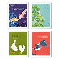 Compendium Positively Green 4-Pack of Friendship Cards – Perfect Pairs (Four Different Designs, One Card Each, with Envelopes)