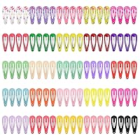 100 Pcs Small Hair Clips for Little Girls 1 Inch Metal Mini Snap Hair Clips Barrettes for Toddlers Kids Hair Accessories (Multicolor)