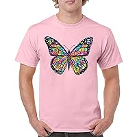Colorful Neon Butterfly T-Shirt Dean Russo Beautiful Nature Men's Tee