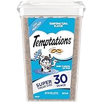 Classic Crunchy and Soft Cat Treats, Tempting Tuna Flavor, 30 oz. Tub