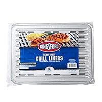 Kingsford Extra Tough Aluminum Grill Liners | Heavy Duty Grill Liners | Disposable Grilling Liners Prevent Food From Falling Through Grill Grates, 4 Count