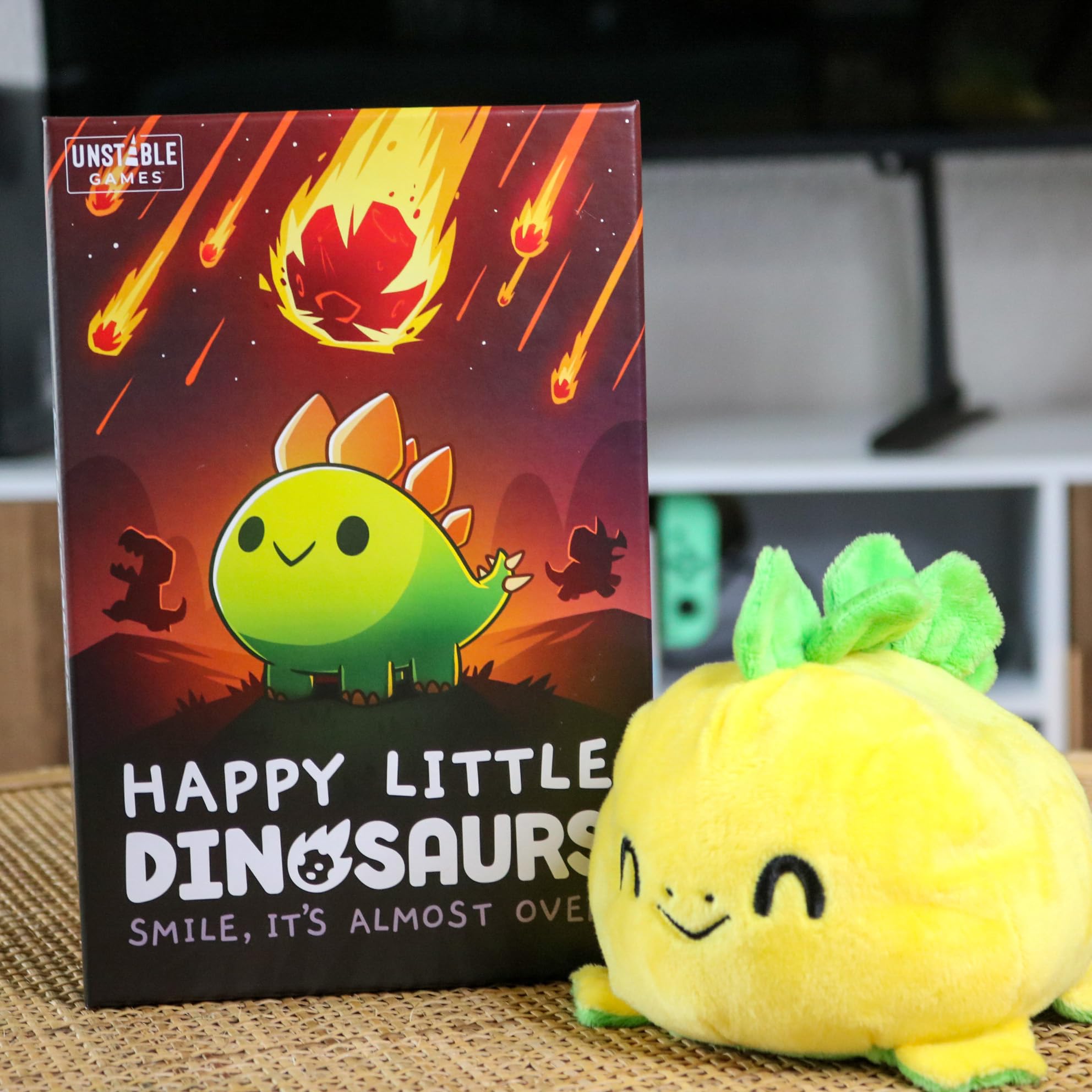 Unstable Games - Happy Little Dinosaurs Base Game - Cute card game for kids, teens, & adults - Dodge life’s disasters and survive the apocalypse! - 2-4 players ages 8+ - Great for game night