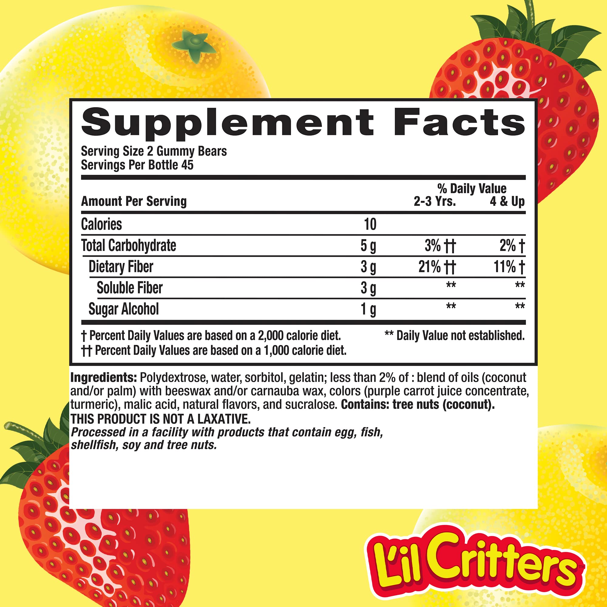 L'il Critters Kids Fiber Gummy Bears Supplement, 90 Count