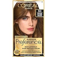 Superior Preference Fade-Defying + Shine Permanent Hair Color, 5G Medium Golden Brown, Pack of 1, Hair Dye
