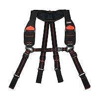 Hultafors Work Gear HT5132 Yoke Style Suspenders, Adjustable Front and Back Straps, Speaker/Mic Holder, Quick Release Chest Buckle, Black