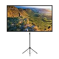 Projector Screen with Stand, 100 Inch Outdoor Projector Screen 16:9 and Tripod Stand, Portable Projector Screen with 1.2 Gain, Lightweight and Compact, Easy Setup, Idea for Home Cinema, Backyard Party