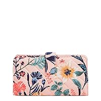 Vera Bradley Cotton Finley Wallet with RFID Protection, Paradise Coral
