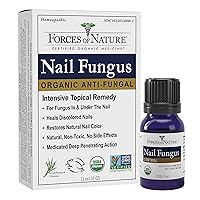 Forces of Nature -Natural, Organic Nail Fungus Treatment (11ml) Non GMO, No Harmful Chemicals, Nontoxic –Fight Damaged, Cracked, Brittle, Discolored Yellow and black Toenails, Fingernails