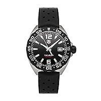 TAG Heuer Men's Formula 1 Black Dial Black Rubber Strap Quartz Watch WAZ1110.FT8023