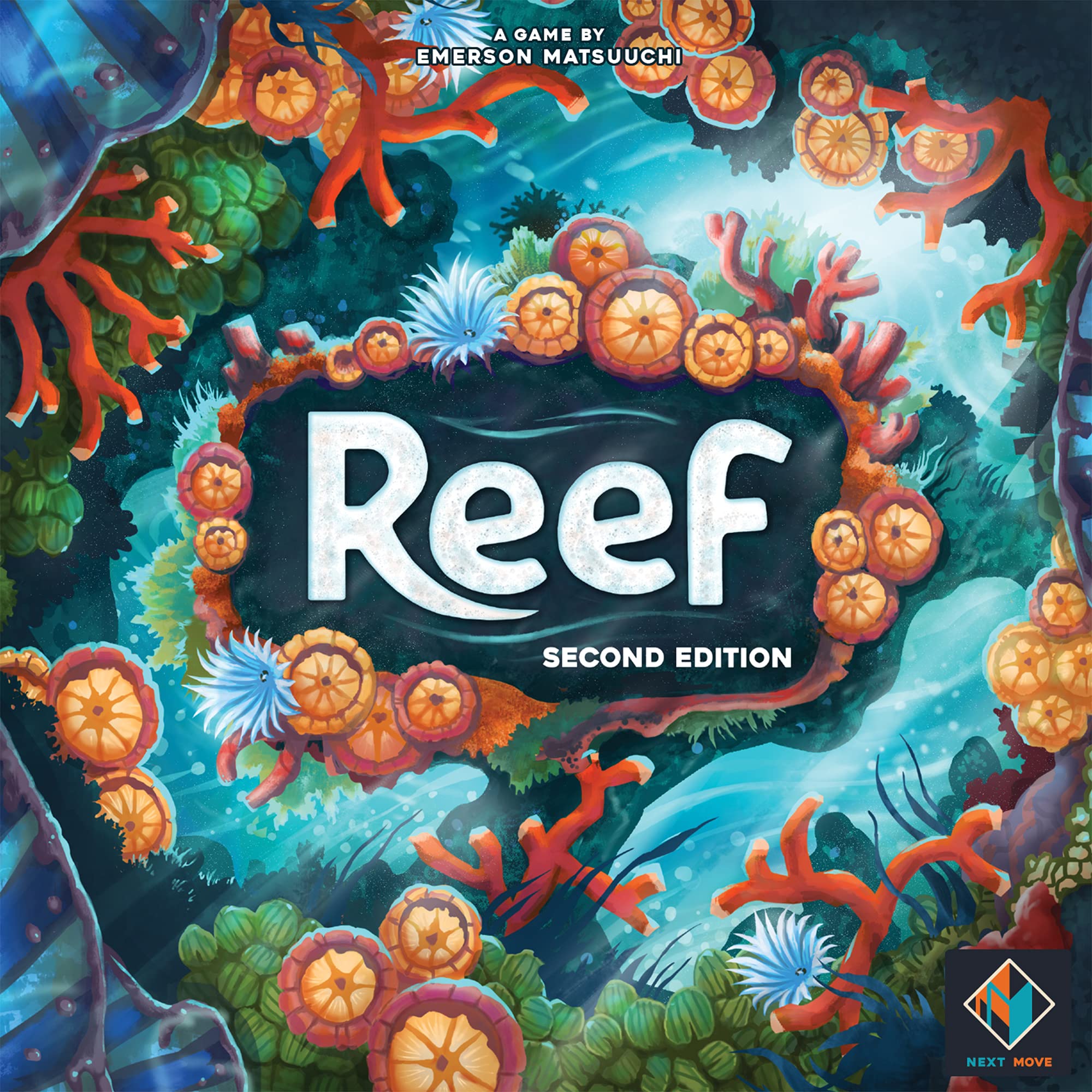 Reef Board Game (Second Edition) | Strategy Board Game | Family Board Game for Adults and Kids | Ages 8 and up | 2 to 4 Players | Average Playtime 30 - 45 Minutes | Made by Next Move Games