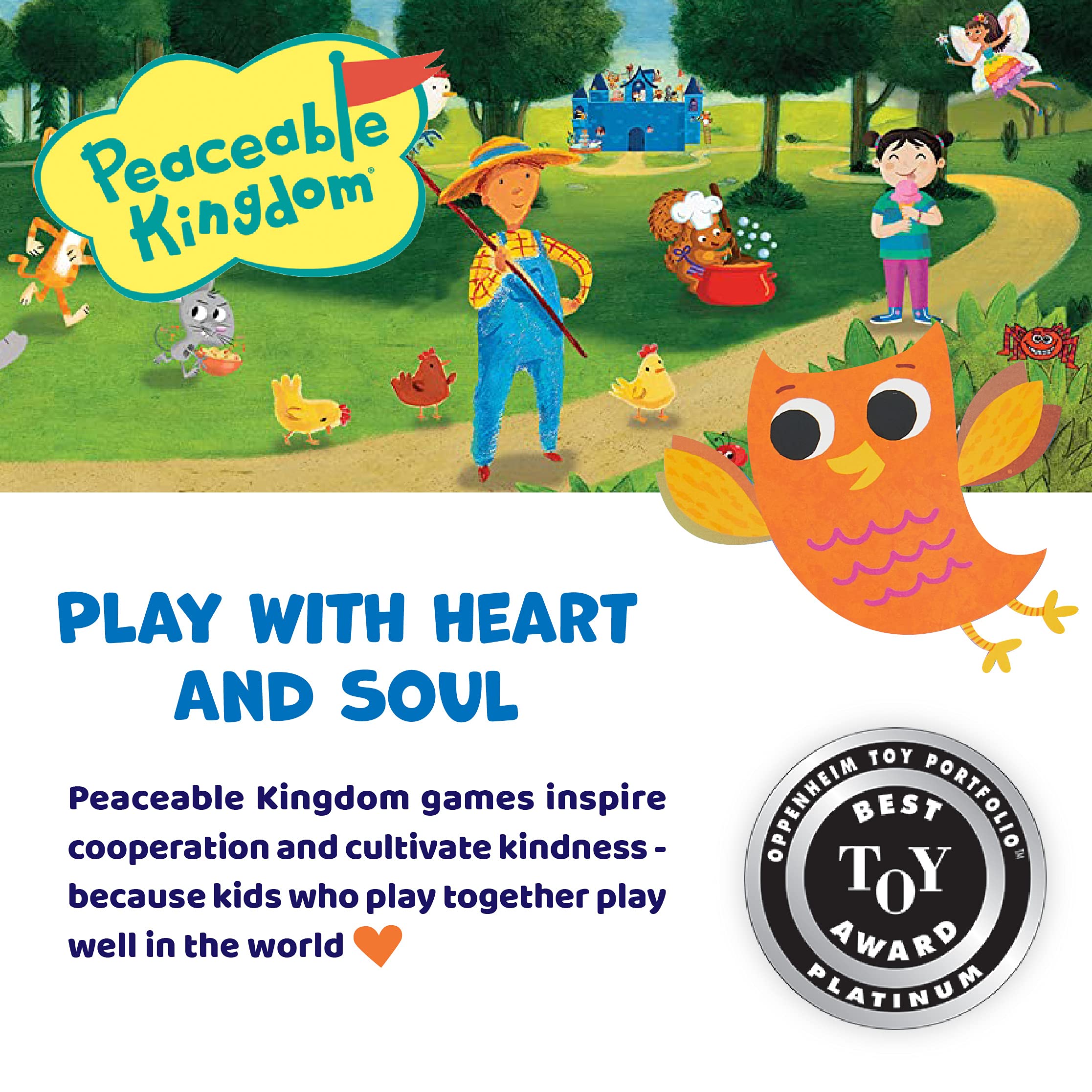 Peaceable Kingdom Hoot Owl Hoot Cooperative Color Matching Game for 2 to 4 Kids Ages 4+