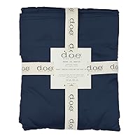 Down Etc Luxury Hotel Bedding 4-Pieces D.O.E. Down on Earth® Collection 300 Thread Count 100% Organic Cotton Sheet Set and Pillowcases, King Size, Navy Blue