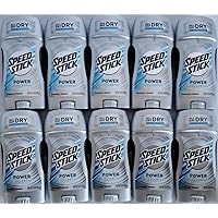 Speed Stick Power Anti-Perspirant Deodorant Unscented 3 oz (Pack of 10)