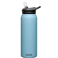CamelBak eddy+ Water Bottle with Straw 32oz - Insulated Stainless Steel, Dusk Blue