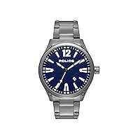 Police Mens Analogue Classic Quartz Watch with Stainless Steel Strap PL.15244JBU/03M, Grey, Bracelet