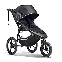 Baby Jogger Summit X3 3-Wheel Jogging Stroller with Hand Brake, One-Hand Compact Fold & All-Wheel Suspension, Midnight Black