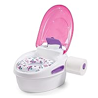 Summer Infant Step by Step Potty, Pink - 3-in-1 Potty Training Toilet - Features Contoured Seat, Flushable Wipes Holder and Toilet Tissue Dispenser, 13x9.5x15.5 Inch (Pack of 1)