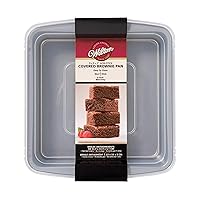 Wilton Recipe Right Non-Stick 9-Inch Square Baking Pan with Lid, Steel Baking Pans with Plastic Lid, Set of 2