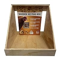 Farm Innovators Single Compartment Versatile Hand Crafted Fully Assembled Wood Nesting Box Coop Ideal for Chicken, Ducks, and Birds