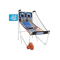 Triumph Sports Big Shot II Double Shootout Basketball Game - LED Scorer - 8 Game Modes - 4 Basketballs , 80.5”L X 47.5”W X 81”H