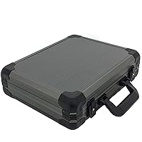 Watch Case Aluminum Briefcase for 18 Large Watches (Gunmetal Grey)