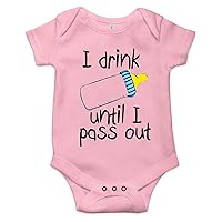 I Drink Until I Pass Out Best Baby Shower Humor Onesie Gift Funny Message Bodysuit