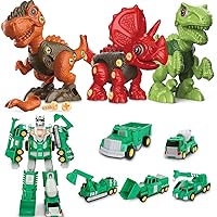Laradola Toys for 3 4 5 6 7 8 Year Old Boys - Construction Transform Robot Kids Toys Cars with Take Apart Dinosaur Toys for Kids 3-5 5-7, Kids Toys Christmas Birthday Gifts for Boys Girls Kids