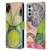 Head Case Designs Officially Licensed Wyanne Hello World Baby Owl Leather Book Wallet Case Cover Compatible with Samsung Galaxy M14 5G