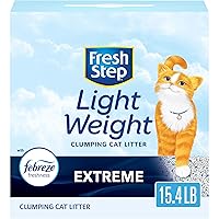 Fresh Step Lightweight Extreme Scented Litter with the Power of Febreze, Clumping Cat Litter, 15.4 Pounds (Pack of 1) (Package May Vary)