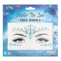 Face Jewels by Moon Glitter - Festival Face Body Gems, Crystal Make up Eye Glitter Stickers, Temporary Tattoo Jewels (Under The Sea)