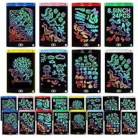 Ctosree 16 Packs LCD Writing Tablet 8.5 Inch Electronic Drawing Tablet Pad Bulk Colorful Doodle Board Erasable Boards Educational Travel Games for Birthday Learning Gift Boys Girls