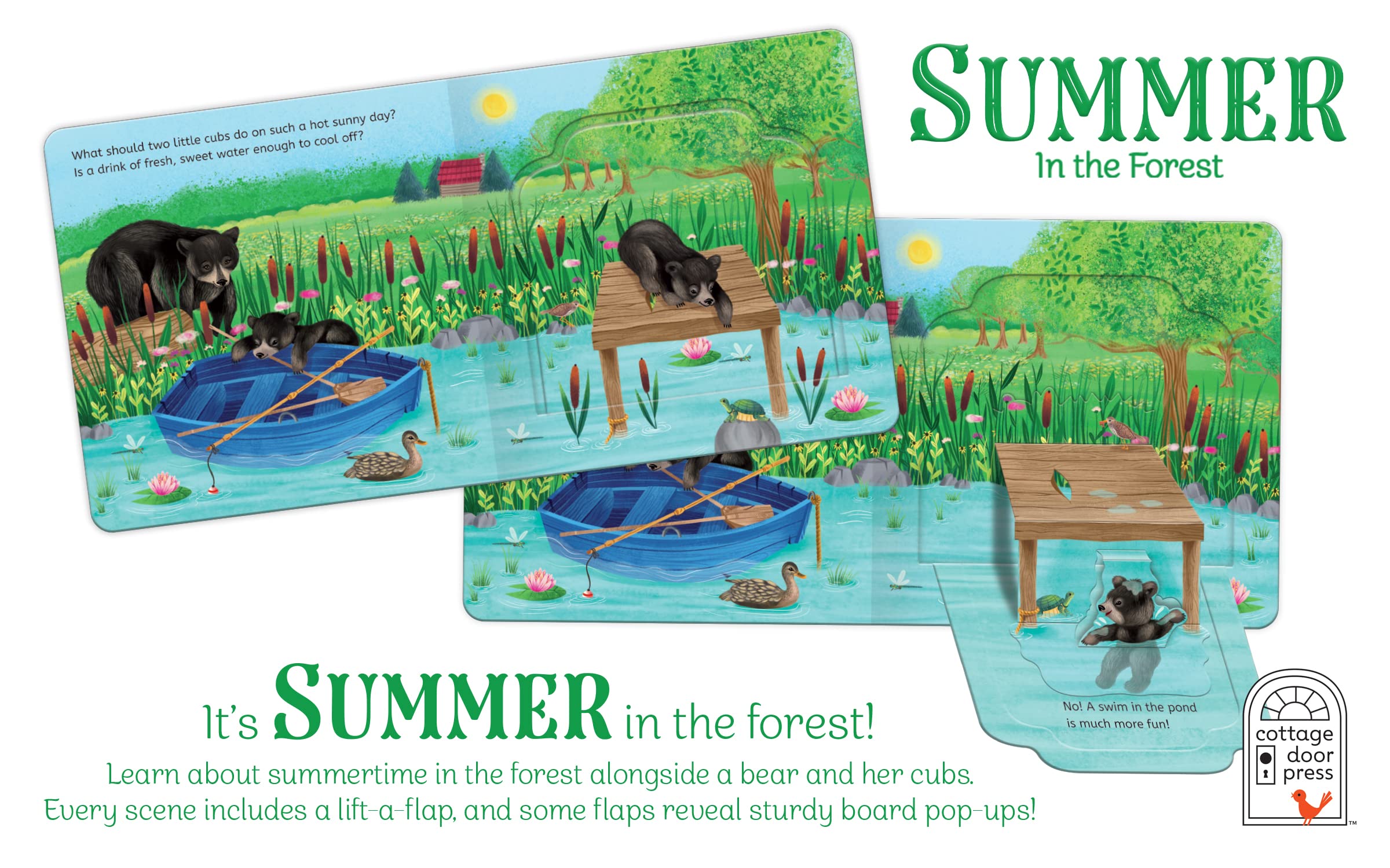 Summer In The Forest Deluxe Lift-a-Flap & Pop-Up Seasons Children's Board Book (Lift-a-flap Surprise)