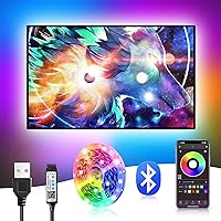 TV LED Backlight with APP Control, 2M RGB DIY Color Changing TV LED Lights, USB Smart LED Strip Light for TV,Computer, Monitor, Bedroom, Party and Home Decoration