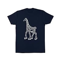 Giraffe On Roller Skates Men's Cotton T-Shirt