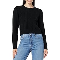 The Drop Women's Gloria Puff Sleeve Cable-Knit Sweater