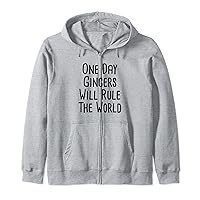 MC1R Red Hair One Day Gingers Will Rule The World Redhead Zip Hoodie