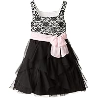 Bonnie Jean Little Girls' Lace to Cascade Tiered Skirt